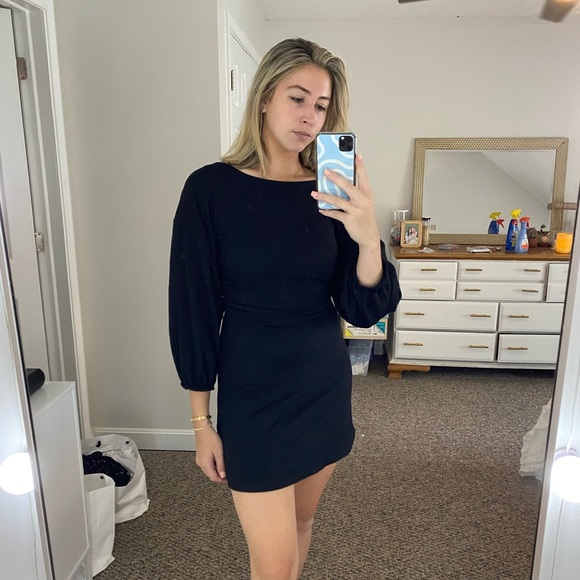 NWOT Free People Black Dress - Picture 3 of 5